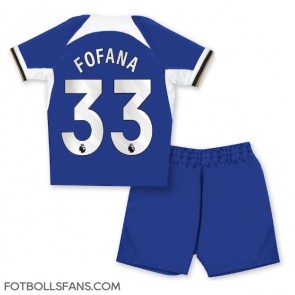 Chelsea Wesley Fofana #33 Replika Hemmatröja Barn 2023-24 Kortärmad (+ Korta byxor)